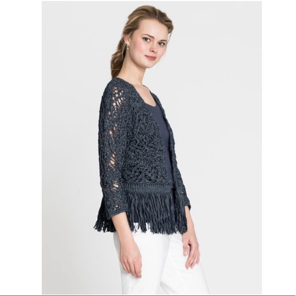 NIC+ZOE FIJI WAVES FRINGE JACKET size M - Picture 4 of 7